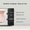 imageCOMFEE Retro Ovens Small 9 Preset Programs 09 cuft Countertop Compact Microwaves with MultiStage Cooking Mute Function LED Digital Red900W CMOMMP02AARD Red07 CuFt Black