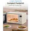 imageCOMFEE Retro Ovens Small 9 Preset Programs 09 cuft Countertop Compact Microwaves with MultiStage Cooking Mute Function LED Digital Red900W CMOMMP02AARD Red09 CuFt Apricot