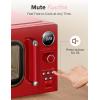 imageCOMFEE Retro Ovens Small 9 Preset Programs 09 cuft Countertop Compact Microwaves with MultiStage Cooking Mute Function LED Digital Red900W CMOMMP02AARD Red09 CuFt Red