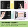 imageCOMFEE Retro Ovens Small 9 Preset Programs 09 cuft Countertop Compact Microwaves with MultiStage Cooking Mute Function LED Digital Red900W CMOMMP02AARD Red07 CuFt Black