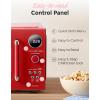 imageCOMFEE Retro Ovens Small 9 Preset Programs 09 cuft Countertop Compact Microwaves with MultiStage Cooking Mute Function LED Digital Red900W CMOMMP02AARD Red09 CuFt Red