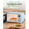 imageCOMFEE Retro Ovens Small 9 Preset Programs 09 cuft Countertop Compact Microwaves with MultiStage Cooking Mute Function LED Digital Red900W CMOMMP02AARD Red09 CuFt Green