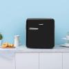 imageCOMFEE 33 Cubic Feet Solo Series Retro Refrigerator Sleek Appearance HIPS Interior Energy Saving Adjustable Legs Temperature Thermostat Dial Removable Shelf Perfect for HomeDormGarage BlackBlack