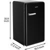imageCOMFEE 33 Cubic Feet Solo Series Retro Refrigerator Sleek Appearance HIPS Interior Energy Saving Adjustable Legs Temperature Thermostat Dial Removable Shelf Perfect for HomeDormGarage BlackBlack