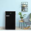 imageCOMFEE 33 Cubic Feet Solo Series Retro Refrigerator Sleek Appearance HIPS Interior Energy Saving Adjustable Legs Temperature Thermostat Dial Removable Shelf Perfect for HomeDormGarage BlackBlack