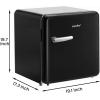 imageCOMFEE 33 Cubic Feet Solo Series Retro Refrigerator Sleek Appearance HIPS Interior Energy Saving Adjustable Legs Temperature Thermostat Dial Removable Shelf Perfect for HomeDormGarage BlackBlack