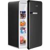 imageCOMFEE 33 Cubic Feet Solo Series Retro Refrigerator Sleek Appearance HIPS Interior Energy Saving Adjustable Legs Temperature Thermostat Dial Removable Shelf Perfect for HomeDormGarage BlackBlack