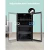 imageCOMFEE CRV115TAST Cooler 115 Cans Beverage Refrigerator Adjustable Thermostat Glass Door With Stainless Steel Frame Reversible Hinge Door And Legs For Home Apartment115 Cans