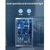 imageCOMFEE CRV115TAST Cooler 115 Cans Beverage Refrigerator Adjustable Thermostat Glass Door With Stainless Steel Frame Reversible Hinge Door And Legs For Home Apartment115 Cans