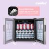 imageCOMFEE CRV48S3AST Beverage Cooler 48 Cans Beverage Refrigerator Digital Temperature Control Glass Door With Stainless Steel Frame Reversible Hinge Door And Legs For Home ApartmentDorm Office