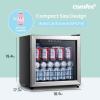 imageCOMFEE CRV48S3AST Beverage Cooler 48 Cans Beverage Refrigerator Digital Temperature Control Glass Door With Stainless Steel Frame Reversible Hinge Door And Legs For Home ApartmentDorm Office
