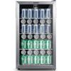 imageCOMFEE CRV115TAST Cooler 115 Cans Beverage Refrigerator Adjustable Thermostat Glass Door With Stainless Steel Frame Reversible Hinge Door And Legs For Home Apartment115 Cans