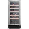 imageCOMFEE CRW29S3AST Freestanding Wine Cellar 29 Bottle Wine Cooler Refrigerators Quiet Operation Compressor Glass Door Stainless Steel Frame For RedampampWhite WineampampBeerBlack28 Bottles