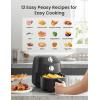 imageCOMFEE Compact 21 Quart Air Fryer with 12 Menu Options Adjustable Timer ampamp Temperature Control 180400 degrees F DishwasherSafe Nonstick Fry BasketMetal Black