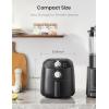 imageCOMFEE Compact 21 Quart Air Fryer with 12 Menu Options Adjustable Timer ampamp Temperature Control 180400 degrees F DishwasherSafe Nonstick Fry BasketMetal Black
