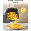 imageCOMFEE Compact 21 Quart Air Fryer with 12 Menu Options Adjustable Timer ampamp Temperature Control 180400 degrees F DishwasherSafe Nonstick Fry BasketWhite