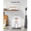 imageCOMFEE Compact 21 Quart Air Fryer with 12 Menu Options Adjustable Timer ampamp Temperature Control 180400 degrees F DishwasherSafe Nonstick Fry BasketWhite
