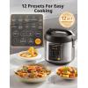 imageCOMFEE Rice Cooker 14in1 Stainless Steel Multi Cooker Slow Cooker Steamer Saut and Warmer 53 QT 20 Cups Cooked 10 Cups Uncooked Brown Rice Quinoa and Oatmeal10 Presets4 Cups Uncooked