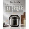 imageCOMFEE Rice Cooker 14in1 Stainless Steel Multi Cooker Slow Cooker Steamer Saut and Warmer 53 QT 20 Cups Cooked 10 Cups Uncooked Brown Rice Quinoa and Oatmeal10 Presets4 Cups Uncooked