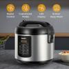 imageCOMFEE Rice Cooker 14in1 Stainless Steel Multi Cooker Slow Cooker Steamer Saut and Warmer 53 QT 20 Cups Cooked 10 Cups Uncooked Brown Rice Quinoa and OatmealBasic10 Cups Uncooked