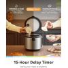 imageCOMFEE Rice Cooker 14in1 Stainless Steel Multi Cooker Slow Cooker Steamer Saut and Warmer 53 QT 20 Cups Cooked 10 Cups Uncooked Brown Rice Quinoa and OatmealBasic4 Cups Uncooked