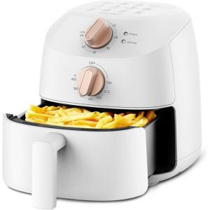 imageCOMFEE Compact 21 Quart Air Fryer with 12 Menu Options Adjustable Timer ampamp Temperature Control 180400 degrees F DishwasherSafe Nonstick Fry BasketWhite