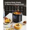 imageCOMFEE 7in1 Small Electric Pressure Cooker Slow Cooker Steamer Saut Sous Vide Warmer Multi Cooker with Natural Ceramic Coated NonStick Pot 3 QuartsBlack