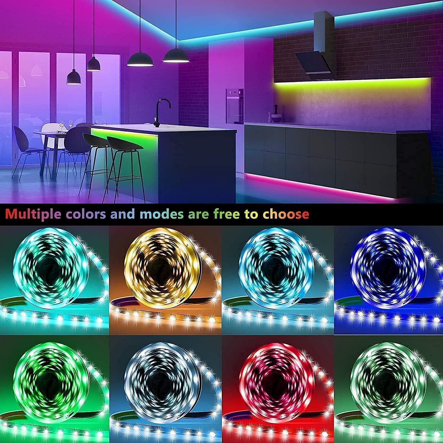 imageTenmiro 656ft Led Strip Lights Smart Led Light Strips Music Sync Color Changing LED Lights App Control Led Lights for Bedroom Party Home Decoration