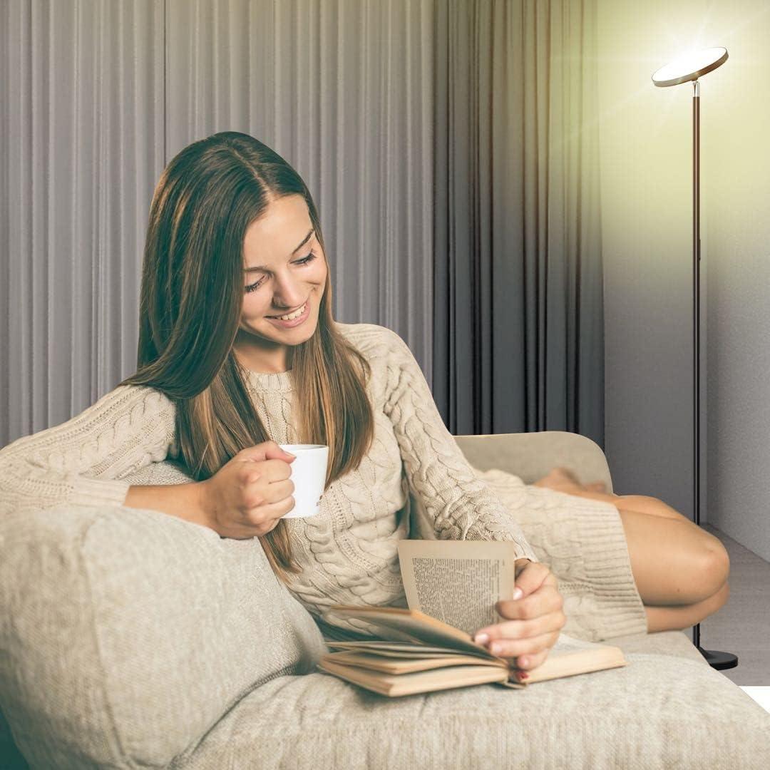 imageTenmiro Floor Lamp2700K6500K Super Bright Floor Lamps for Living Room 2 in 1 Color Changing Floor Lamp ampamp Reading Lamp Standing Lamp for Bedroom