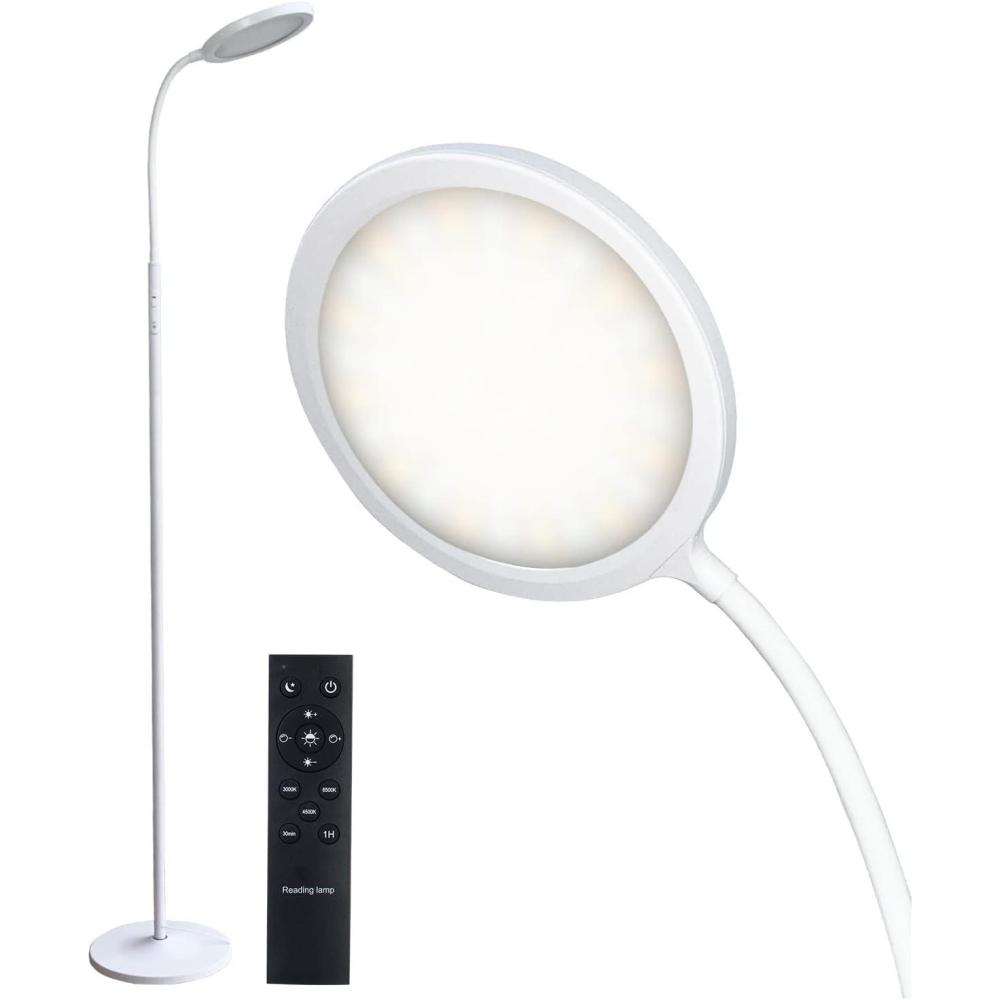 imageTenmiro Floor Lamp Led Floor Lamps for Living Room Bright Modern Reading Floor Lamp with Stepless Adjust Color Temperatures ampamp Brightness Standing Lamp with Remote ampamp Touch Control BlackWhite