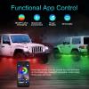 imageTenmiro Car RGB LED Rock Lights Kit 4 pods High Bright Multilcolor Waterproof IP68 with APPRemote Control ampamp Music Mode Rock Neon Light for Truck ATV UTV RZR SUVBlack