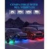 imageTenmiro Car RGB LED Rock Lights Kit 4 pods High Bright Multilcolor Waterproof IP68 with APPRemote Control ampamp Music Mode Rock Neon Light for Truck ATV UTV RZR SUVRGB4 Pods