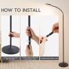 imageTenmiro Floor Lamp Led Floor Lamps for Living Room Bright Modern Reading Floor Lamp with Stepless Adjust Color Temperatures ampamp Brightness Standing Lamp with Remote ampamp Touch Control BlackPink