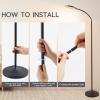 imageTenmiro Floor Lamp Led Floor Lamps for Living Room Bright Modern Reading Floor Lamp with Stepless Adjust Color Temperatures ampamp Brightness Standing Lamp with Remote ampamp Touch Control BlackBlack