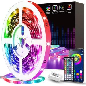 imageTenmiro 328ft LED Strip Lights RGB LED Smart Music Sync Color Changing LED Lights Strips with Remote LED Lights for Bedroom Room TV Party328FT