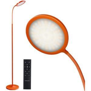 imageTenmiro Floor Lamp Led Floor Lamps for Living Room Bright Modern Reading Floor Lamp with Stepless Adjust Color Temperatures ampamp Brightness Standing Lamp with Remote ampamp Touch Control BlackOrange