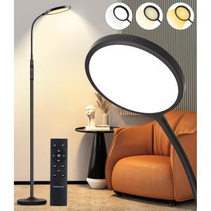 imageTenmiro Floor Lamp Led Floor Lamps for Living Room Bright Modern Reading Floor Lamp with Stepless Adjust Color Temperatures ampamp Brightness Standing Lamp with Remote ampamp Touch Control BlackBlack