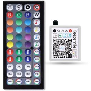 imageTenmiro Smart App Bluetooth Controller and 44 Keys IR Remote Control Suitable for 24V RGB led Strips