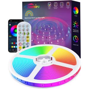 imageTenmiro Dreamcolor Led Strip Lights 328ft Rainbow Led Light Strips APP Control Music Sync Color Changing Chase Led Strip with Remote Led Lights for Bedroom Kitchen Home Decoration