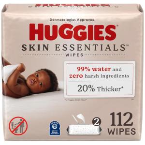 imageHuggies Skin Essentials Baby Wipes Hypoallergenic 99 Water 10 Flip Top Packs 560 Wipes TotalWhite