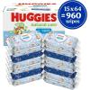 imageHuggies Natural Care Refreshing Baby Wipes Hypoallergenic Scented 10 FlipTop Packs 560 Wipes Total Packaging May Vary64 Count Pack of 15