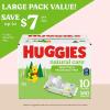 imageHuggies Natural Care Sensitive Baby Wipes Unscented Hypoallergenic 99 Purified Water 12 FlipTop Packs 768 Wipes Total Packaging May Vary56 Count Pack of 10