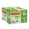 imageHuggies Natural Care Sensitive Baby Wipes Unscented Hypoallergenic 99 Purified Water 12 FlipTop Packs 768 Wipes Total Packaging May Vary64 Count Pack of 17
