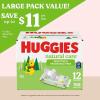 imageHuggies Natural Care Sensitive Baby Wipes Unscented Hypoallergenic 99 Purified Water 12 FlipTop Packs 768 Wipes Total Packaging May Vary64 Count Pack of 12