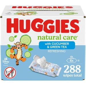 imageHuggies Natural Care Refreshing Baby Wipes Hypoallergenic Scented 10 FlipTop Packs 560 Wipes Total Packaging May Vary48 Count Pack of 6