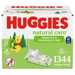imageHuggies Natural Care Sensitive Baby Wipes Unscented Hypoallergenic 99 Purified Water 12 FlipTop Packs 768 Wipes Total Packaging May Vary56 Count Pack of 24