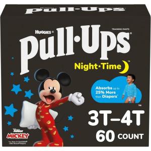 imagePullUps Boys NightTime Potty Training Pants Size 2T3T Overnight Training Underwear 1634 lbs 68 Ct3T4T
