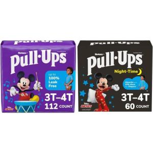 imagePullUps Boys Training Pants Day and Night Bundle PullUps Boys Training Pants Size 3T4T 112ct 4 Packs of 28 ampamp PullUps Boys Nighttime Training Pants Size 3T4T 60 Ct Packaging May Vary3T4T
