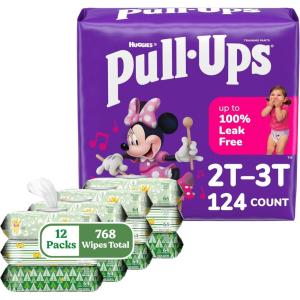 imagePullUps Boys Training Pants ampamp Wipes Bundle PullUps Training Pants for Boys Size 5T6T 80ct ampamp Huggies Natural Care Sensitive Wipes Unscented 12 Packs 768 Wipes Total Packaging May VaryGirl