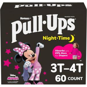 imagePullUps Girls NightTime Potty Training Pants Size 4T5T Overnight Training Underwear 3850 lbs 52 Ct3T4T